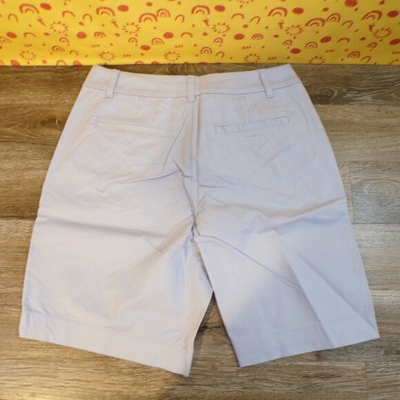 MATTY M 2 Pair Women's NWT Bermuda Shorts Flat Front Navy Blue & Blue - Sm - Picture 9 of 10